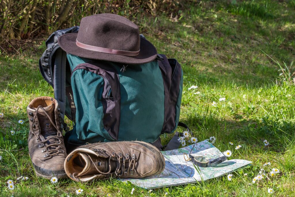 hiking
gear
boot
backpack